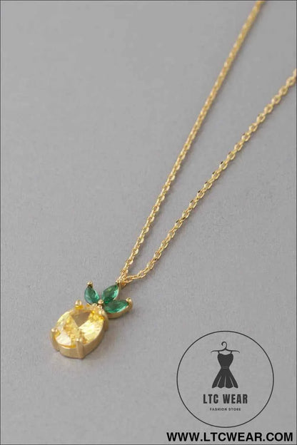 Tropical Pineapple Pendant Necklace