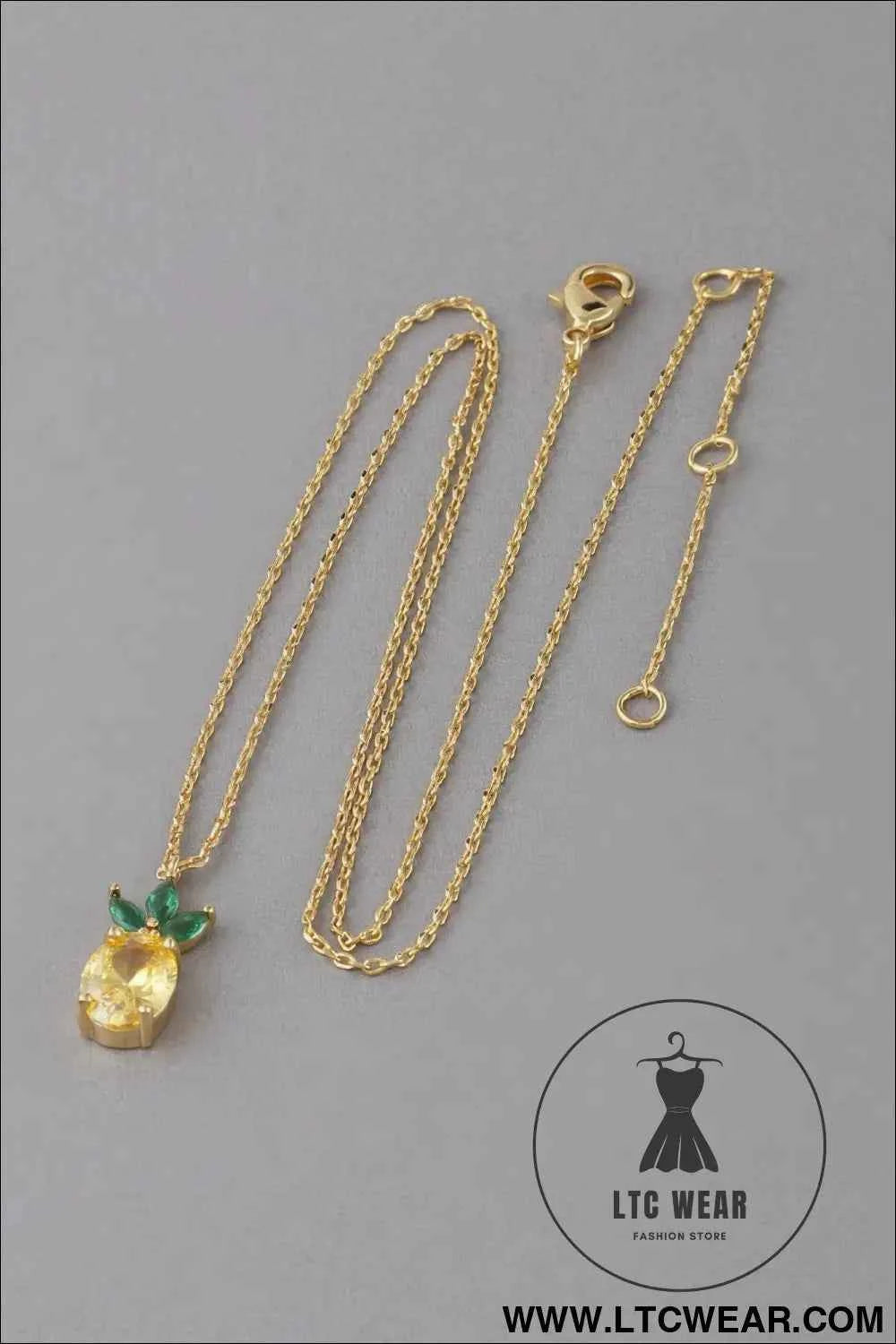 Tropical Pineapple Pendant Necklace
