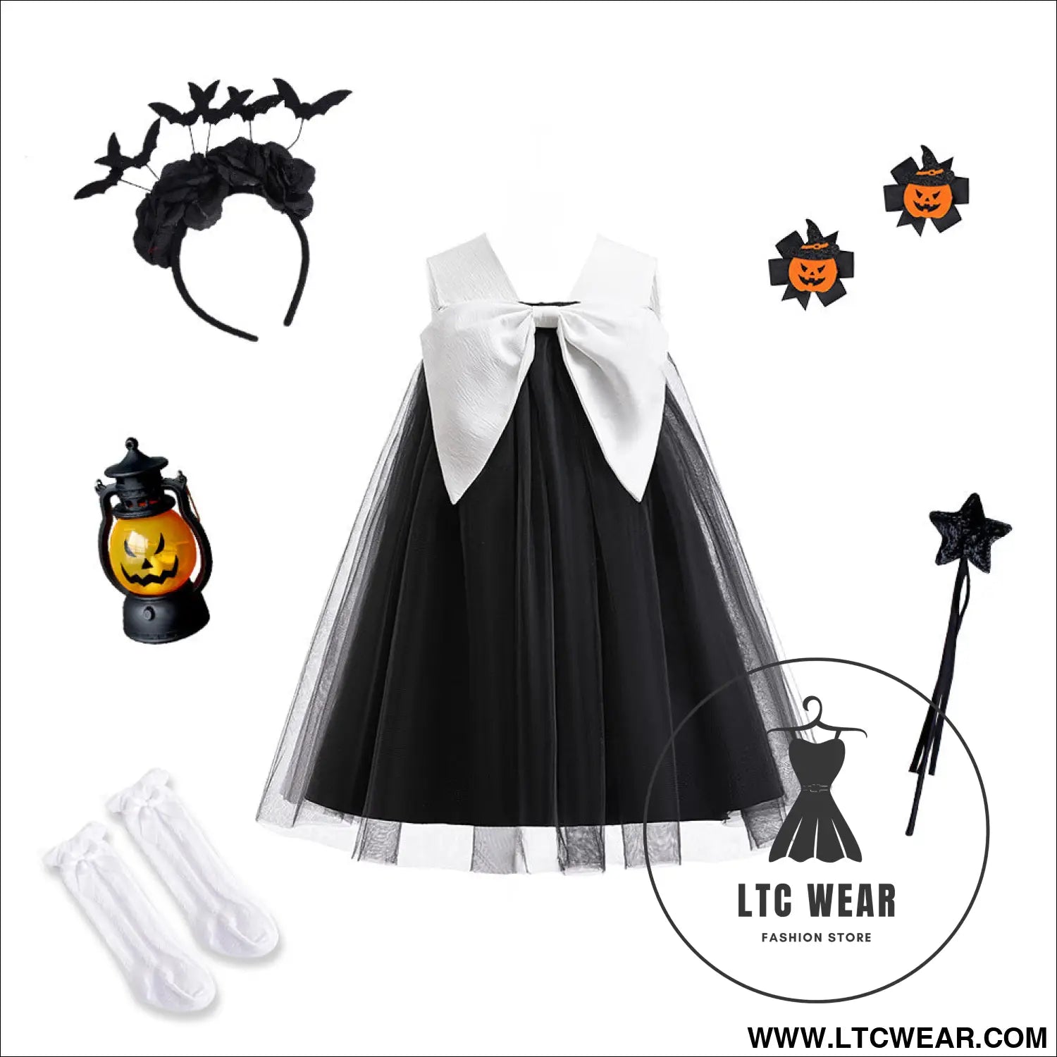 Tulle dress for girls butterfly bow princess perfect for halloween costume and stage performances