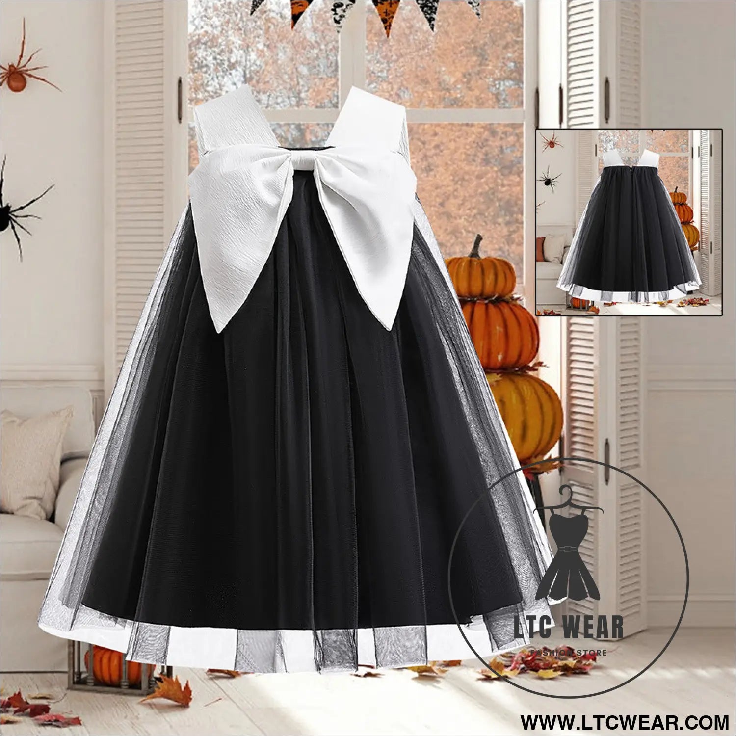 Tulle dress for girls butterfly bow princess perfect for halloween costume and stage performances