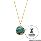 Turquoise chain pendant necklace