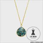 Turquoise chain pendant necklace