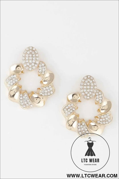 Twisted Jewel Wreath Earrings
