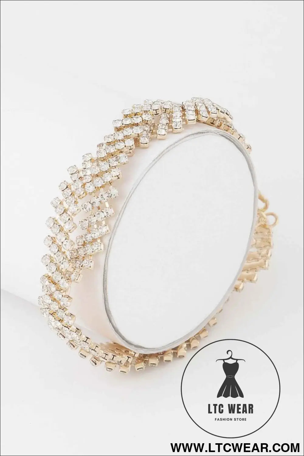 Twisted Rhinestone Bracelet