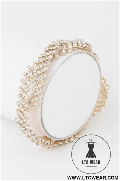 Twisted Rhinestone Bracelet