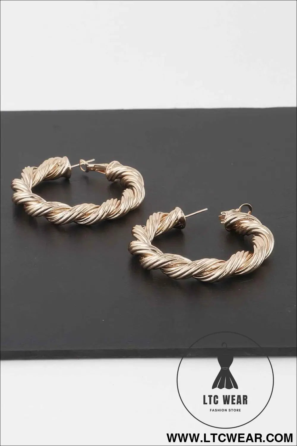 Twisted Rope Hoop Earrings
