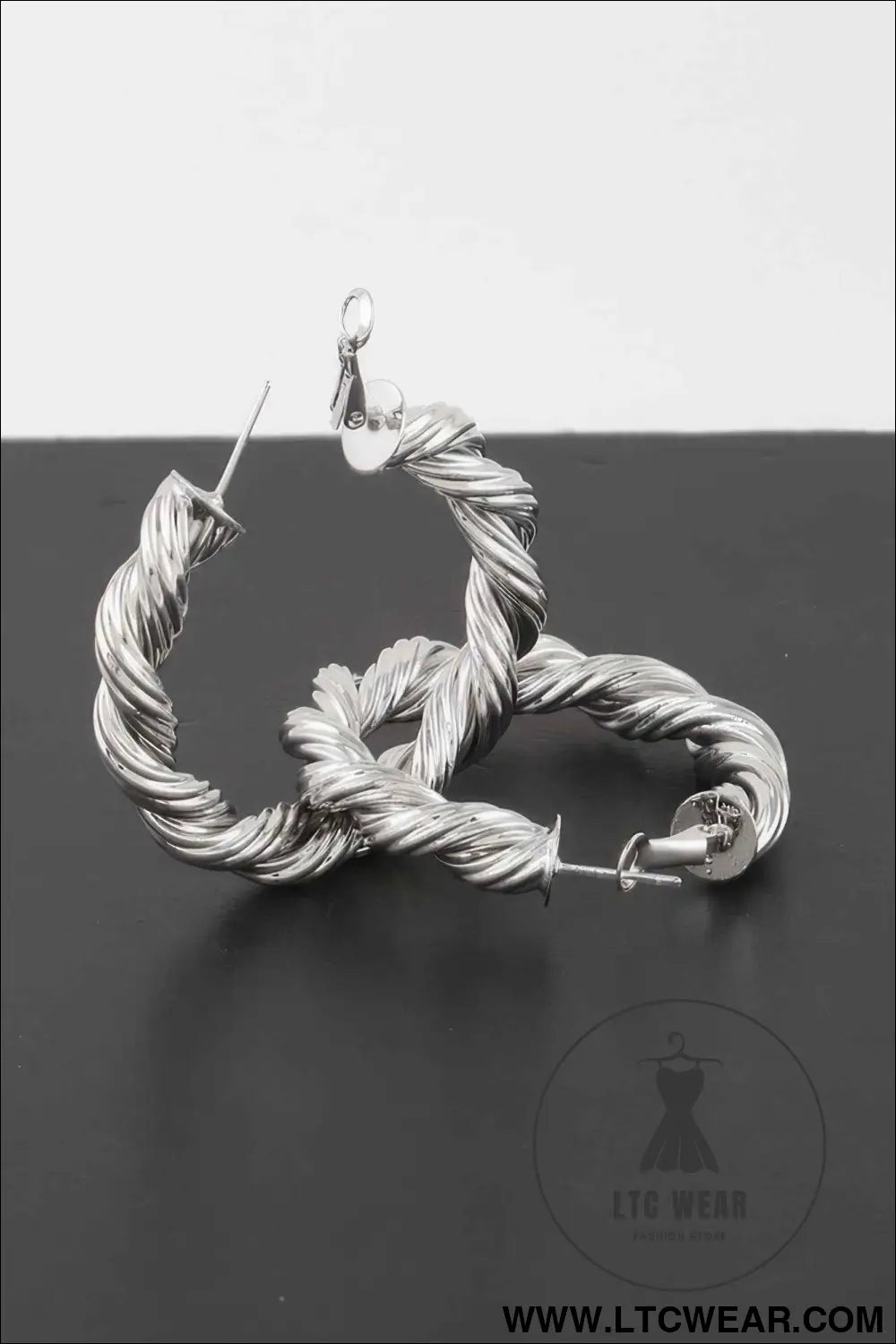 Twisted Rope Hoop Earrings