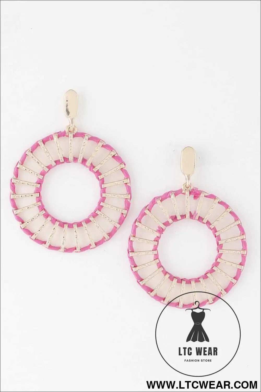 Twisted Weaved Disk Earrings