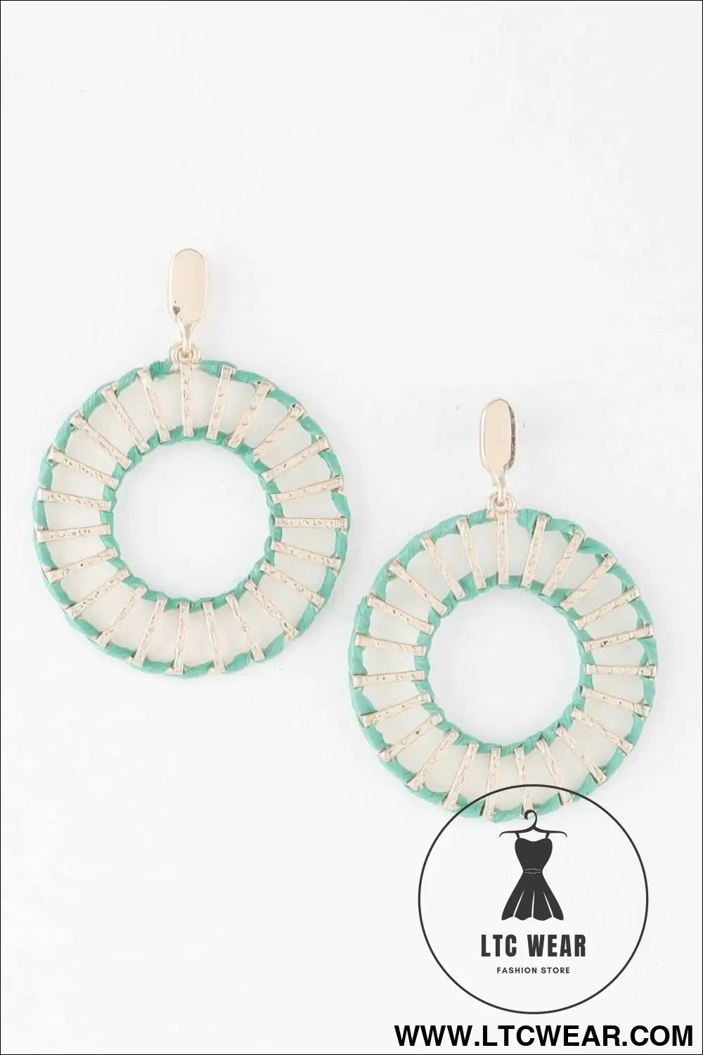 Twisted Weaved Disk Earrings