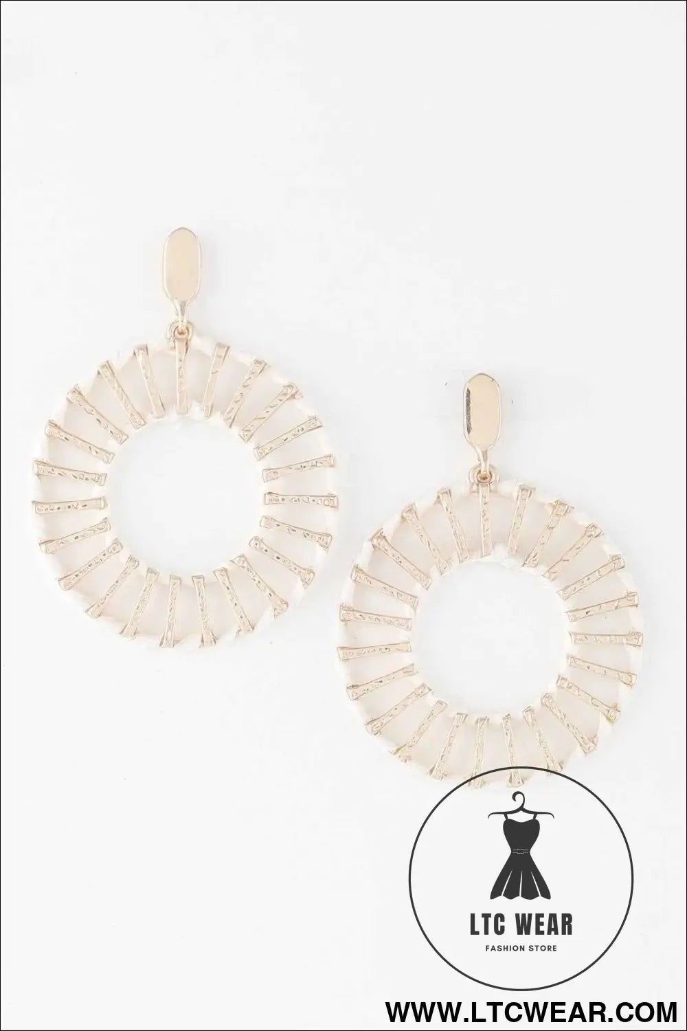 Twisted Weaved Disk Earrings
