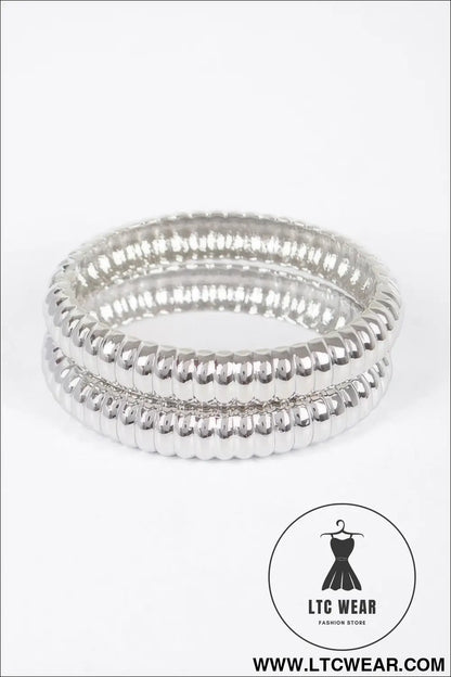 Two Pieces Set Metal Bangle