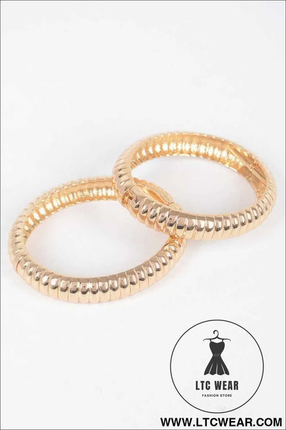 Two Pieces Set Metal Bangle