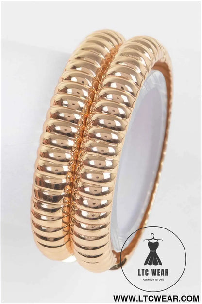 Two Pieces Set Metal Bangle
