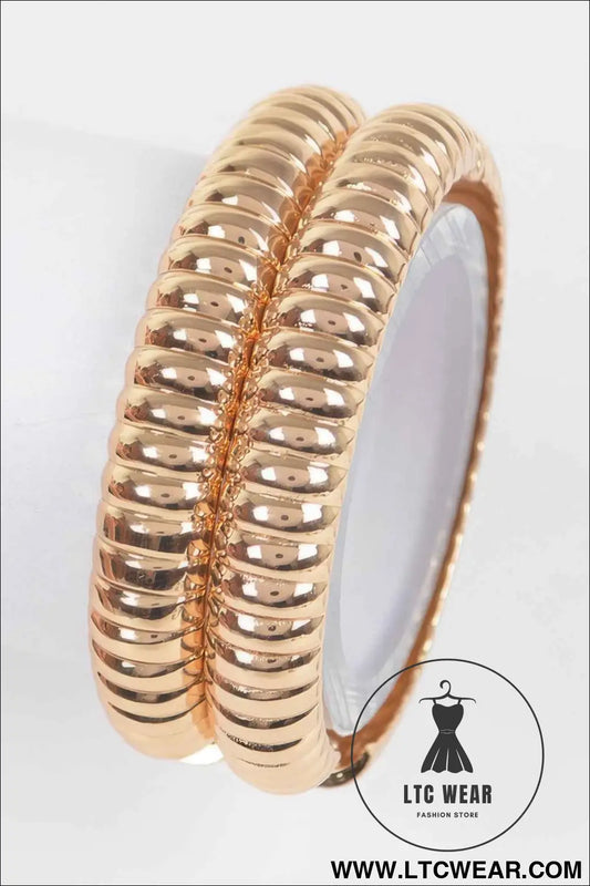 Two Pieces Set Metal Bangle