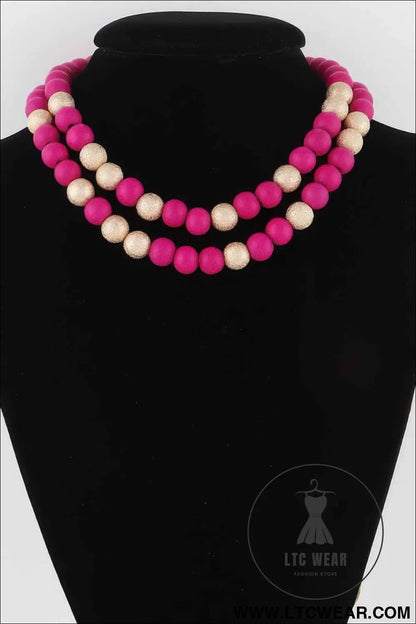 Two Toned Bead Necklace