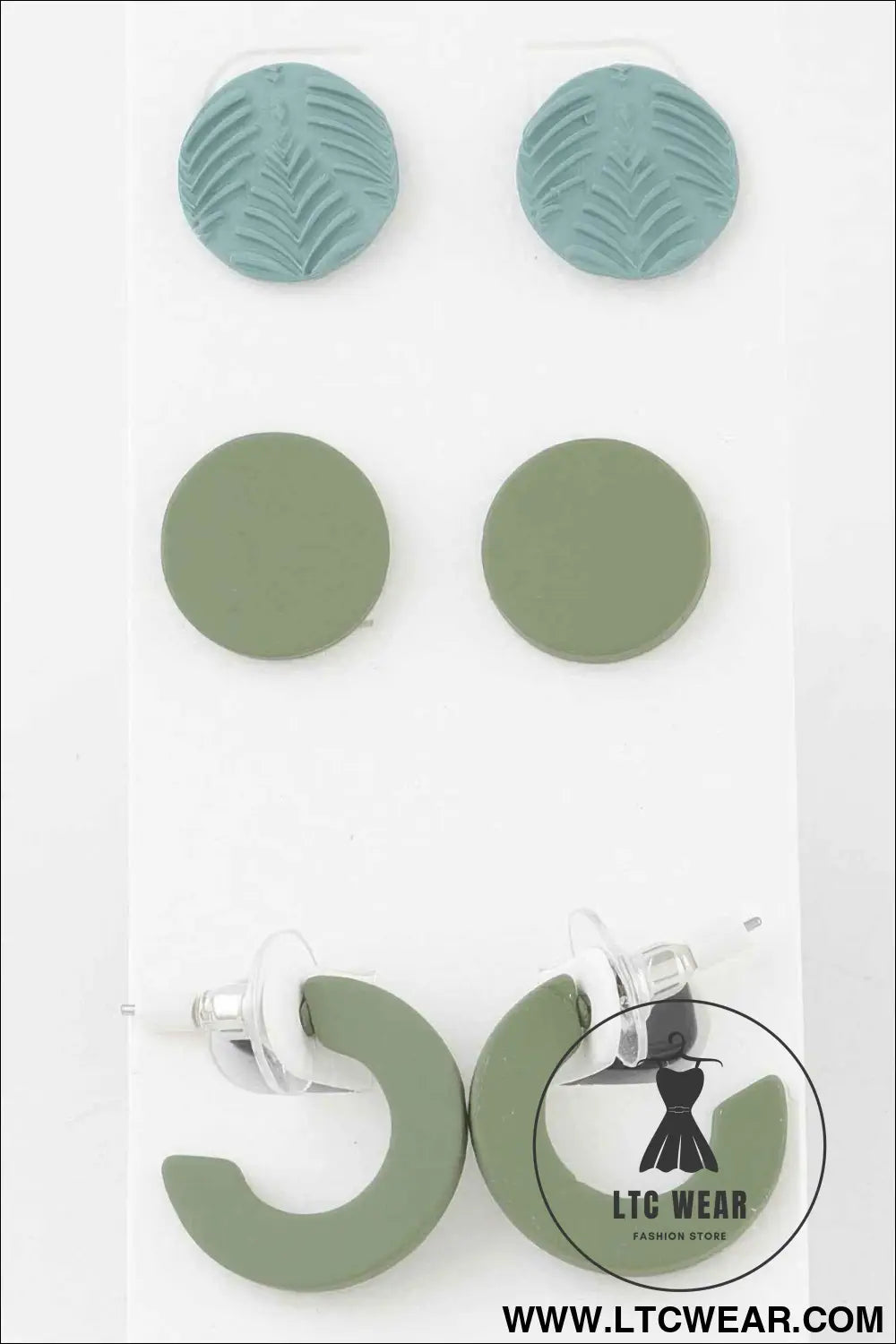 Two Toned Nature Earrings Set