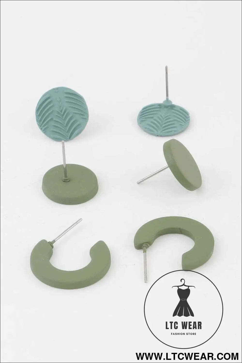Two Toned Nature Earrings Set