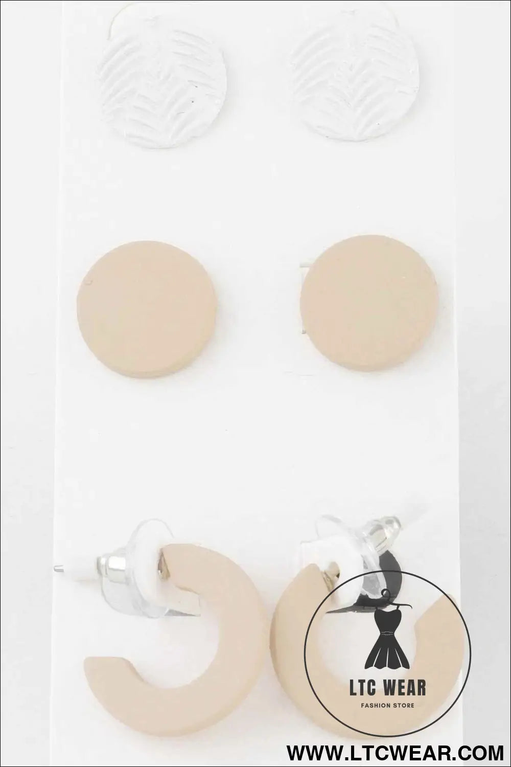 Two Toned Nature Earrings Set