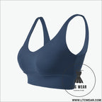 Ultimate support sports bra: fierce & fabulous fit - ink blue / s