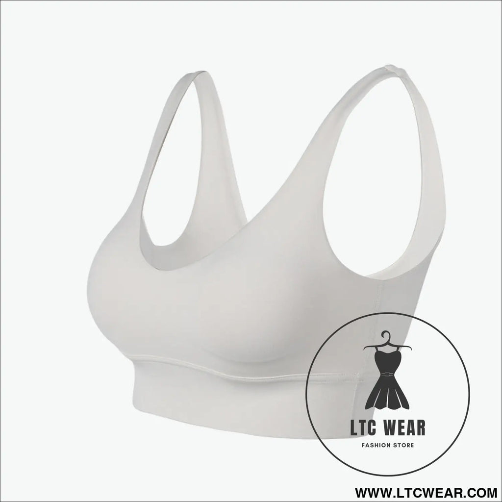 Ultimate support sports bra: fierce & fabulous fit - ivory white / s