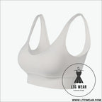 Ultimate support sports bra: fierce & fabulous fit - ivory white / s