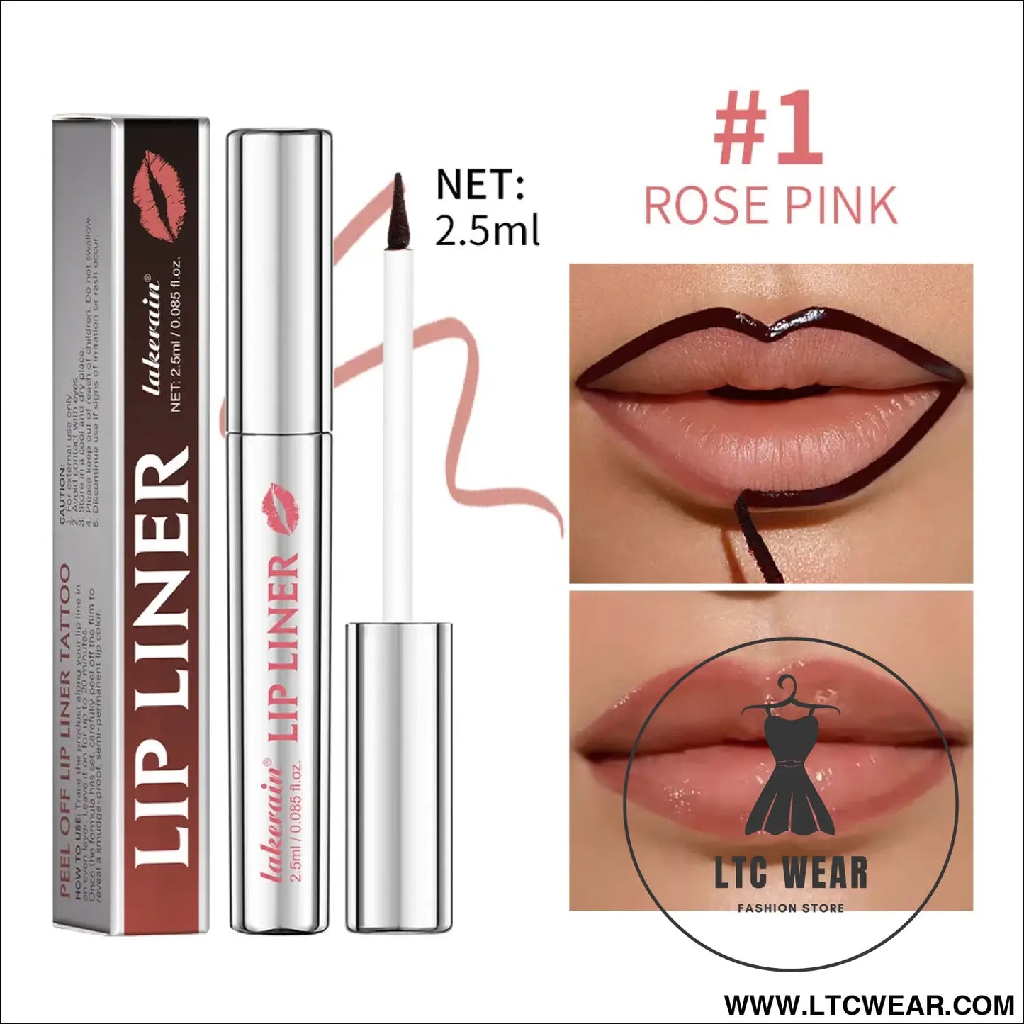 Ultimate Waterproof Lip Color: Brown Peel-Off Tint - L.T.C Wear Online Fashion Store