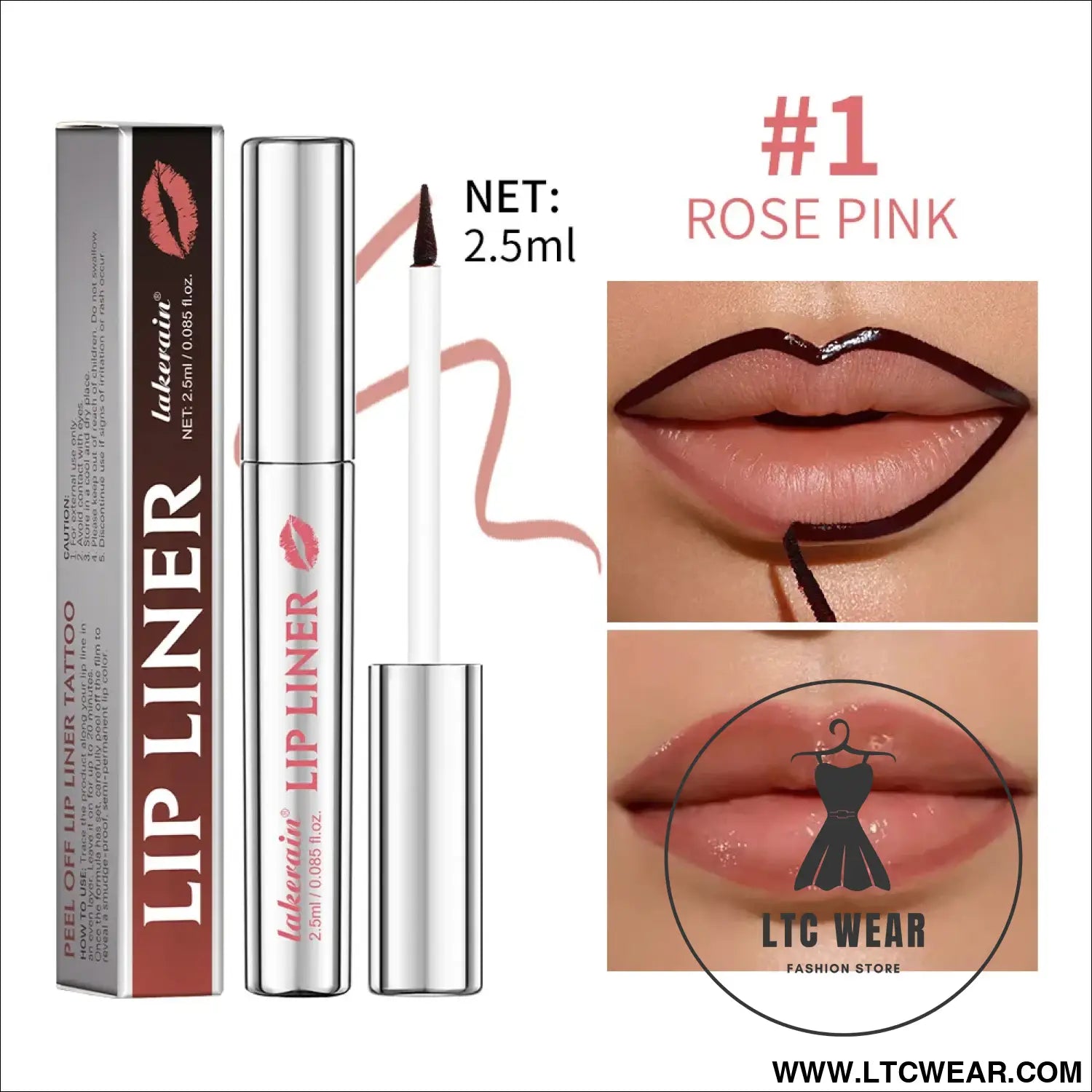 Ultimate Waterproof Lip Color: Brown Peel-Off Tint - L.T.C Wear Online Fashion Store