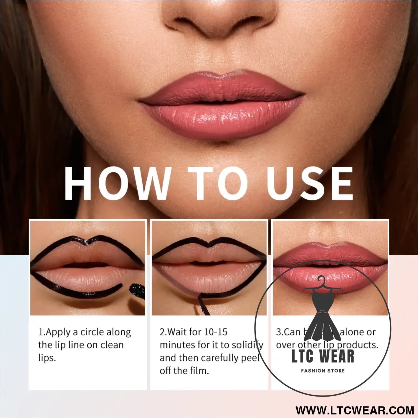 Ultimate Waterproof Lip Color: Brown Peel-Off Tint - L.T.C Wear Online Fashion Store