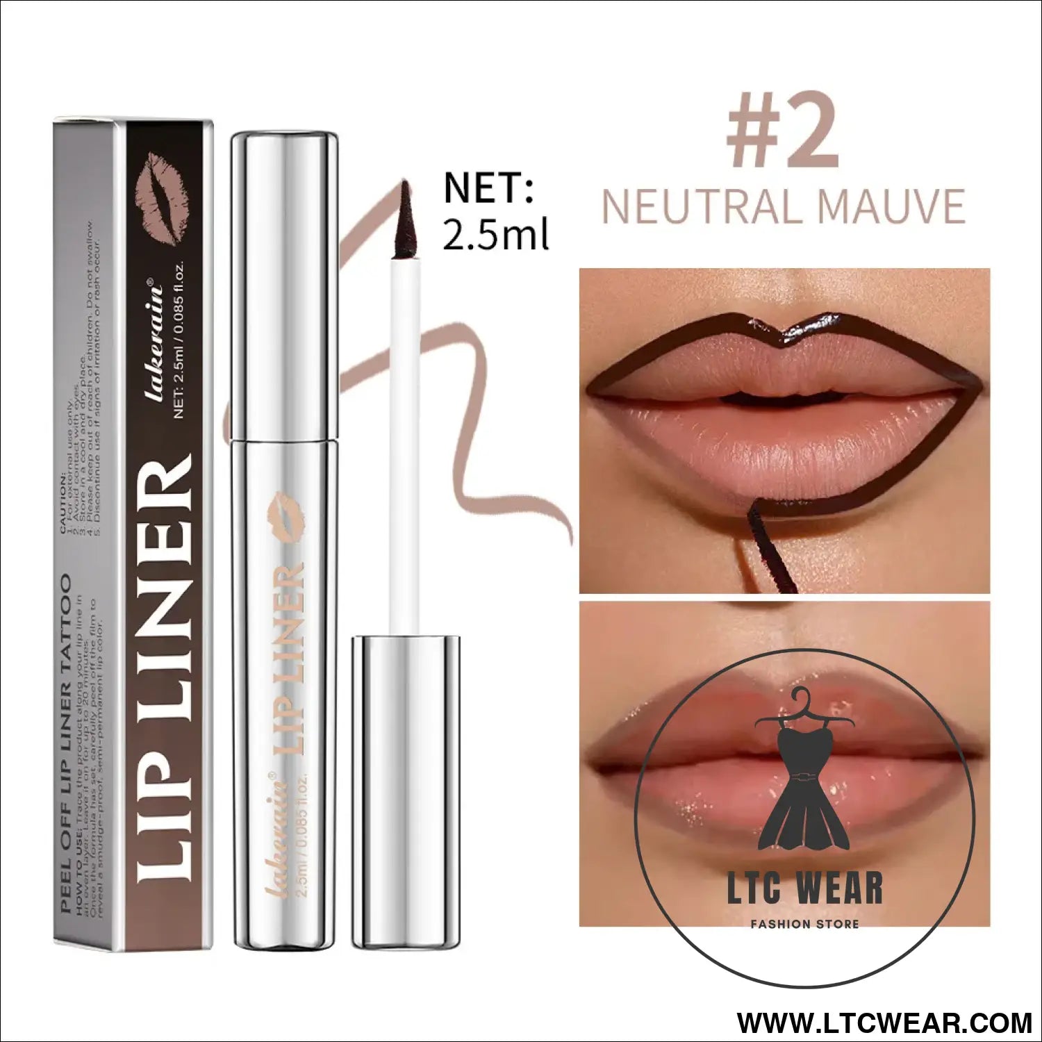 Ultimate Waterproof Lip Color: Brown Peel-Off Tint - L.T.C Wear Online Fashion Store