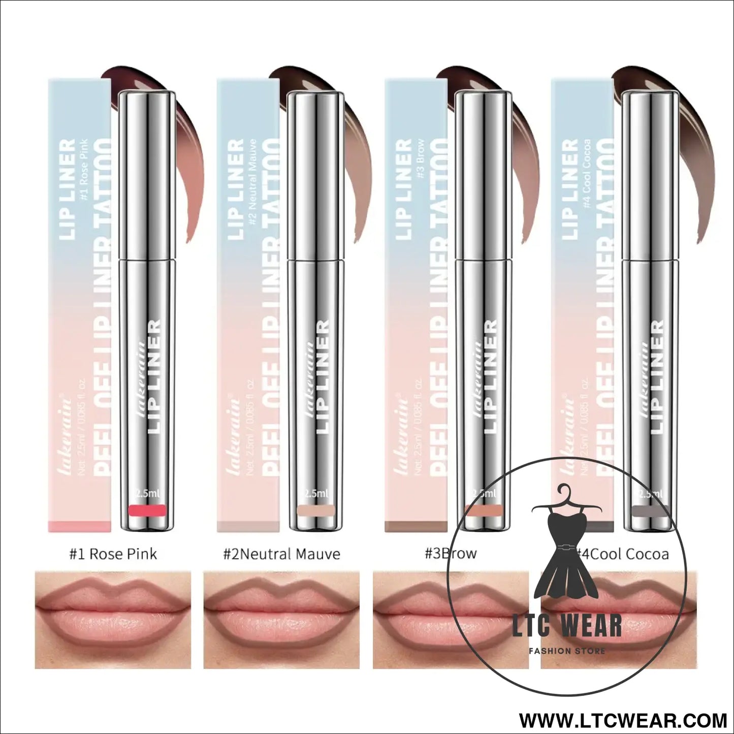 Ultimate Waterproof Lip Color: Brown Peel-Off Tint - L.T.C Wear Online Fashion Store
