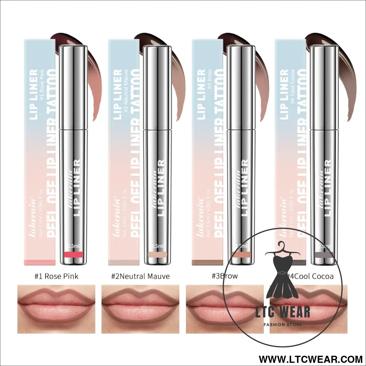 Ultimate Waterproof Lip Color: Brown Peel-Off Tint - L.T.C Wear Online Fashion Store
