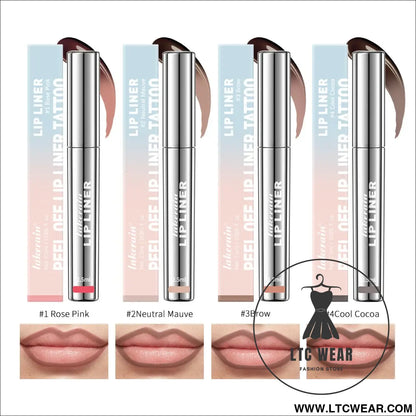 Ultimate Waterproof Lip Color: Brown Peel-Off Tint - L.T.C Wear Online Fashion Store