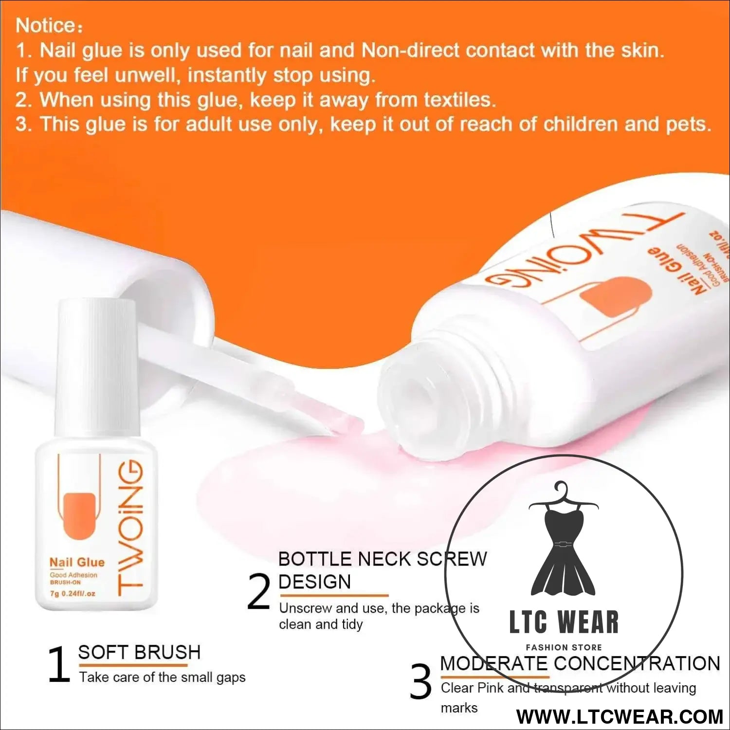 Ultra-Strong 7g Nail Glue for Lasting False Nail Adhesion