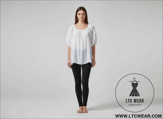 Unique Spectrum Blouse - Stylish Solid Short Sleeve Top for Every Occasion