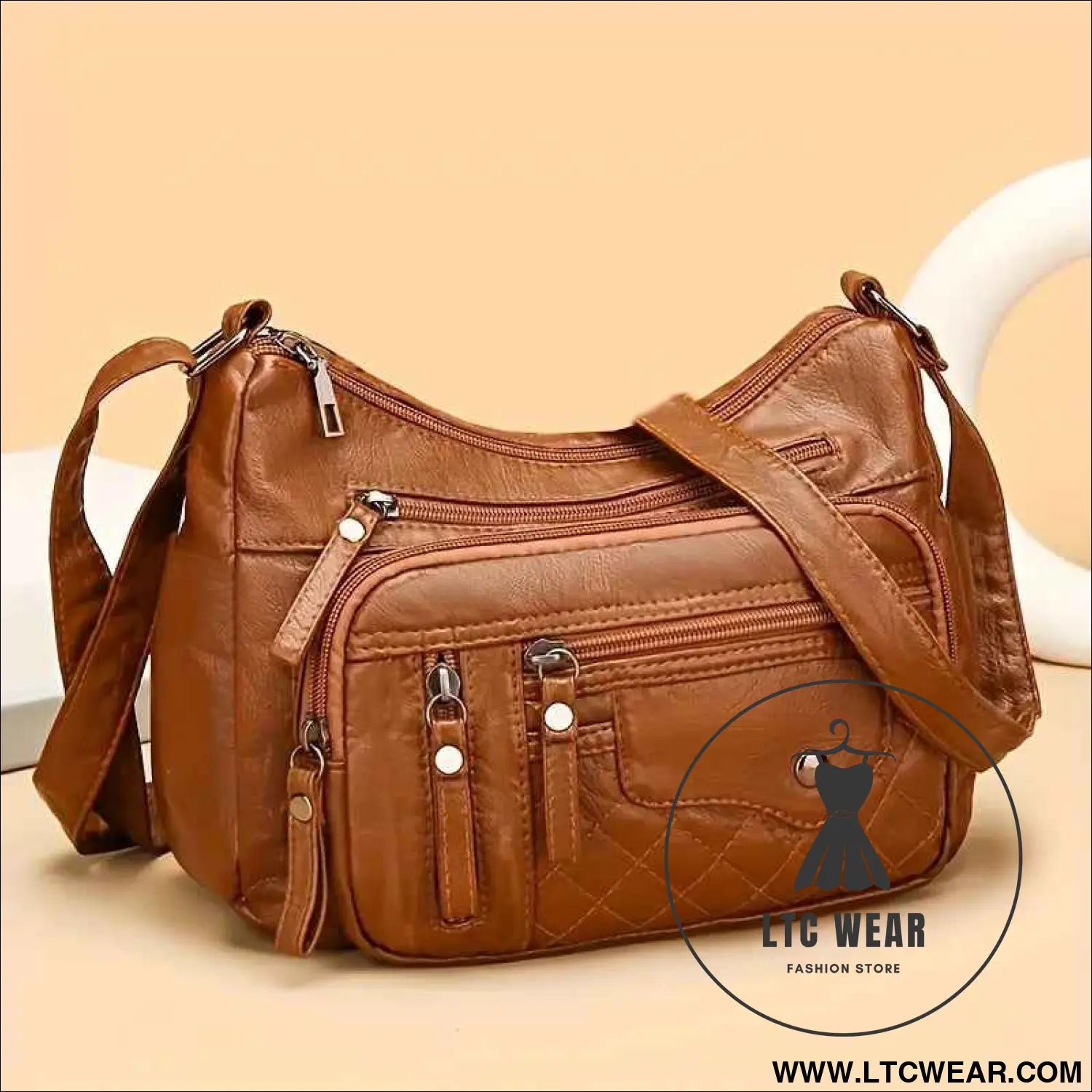 Unisex Square Crossbody Bag Stylish Casual MultiLayered