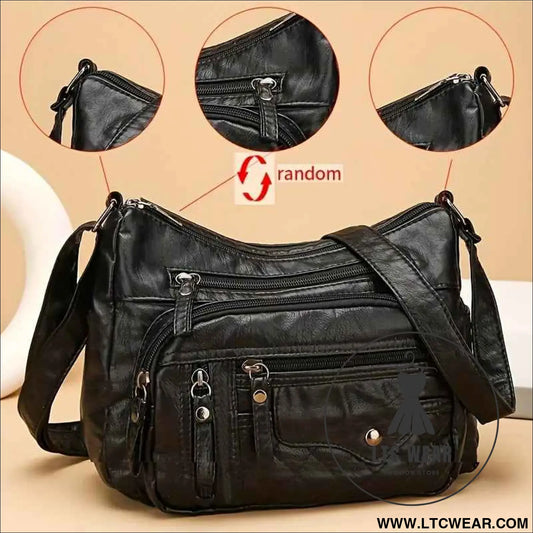 Unisex Square Crossbody Bag Stylish Casual MultiLayered