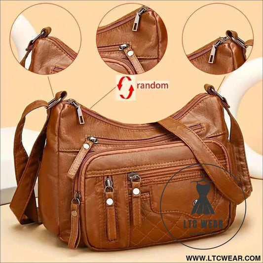 Unisex Square Crossbody Bag Stylish Casual MultiLayered
