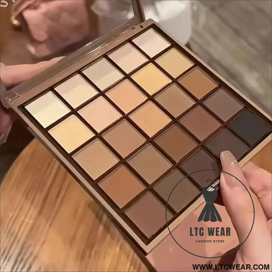 Versatile 25-Color Eyeshadow Palette: Earth Tones