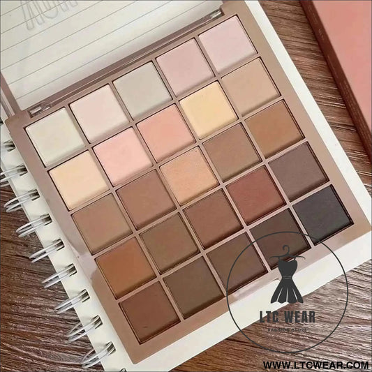 Versatile 25-Color Eyeshadow Palette: Earth Tones