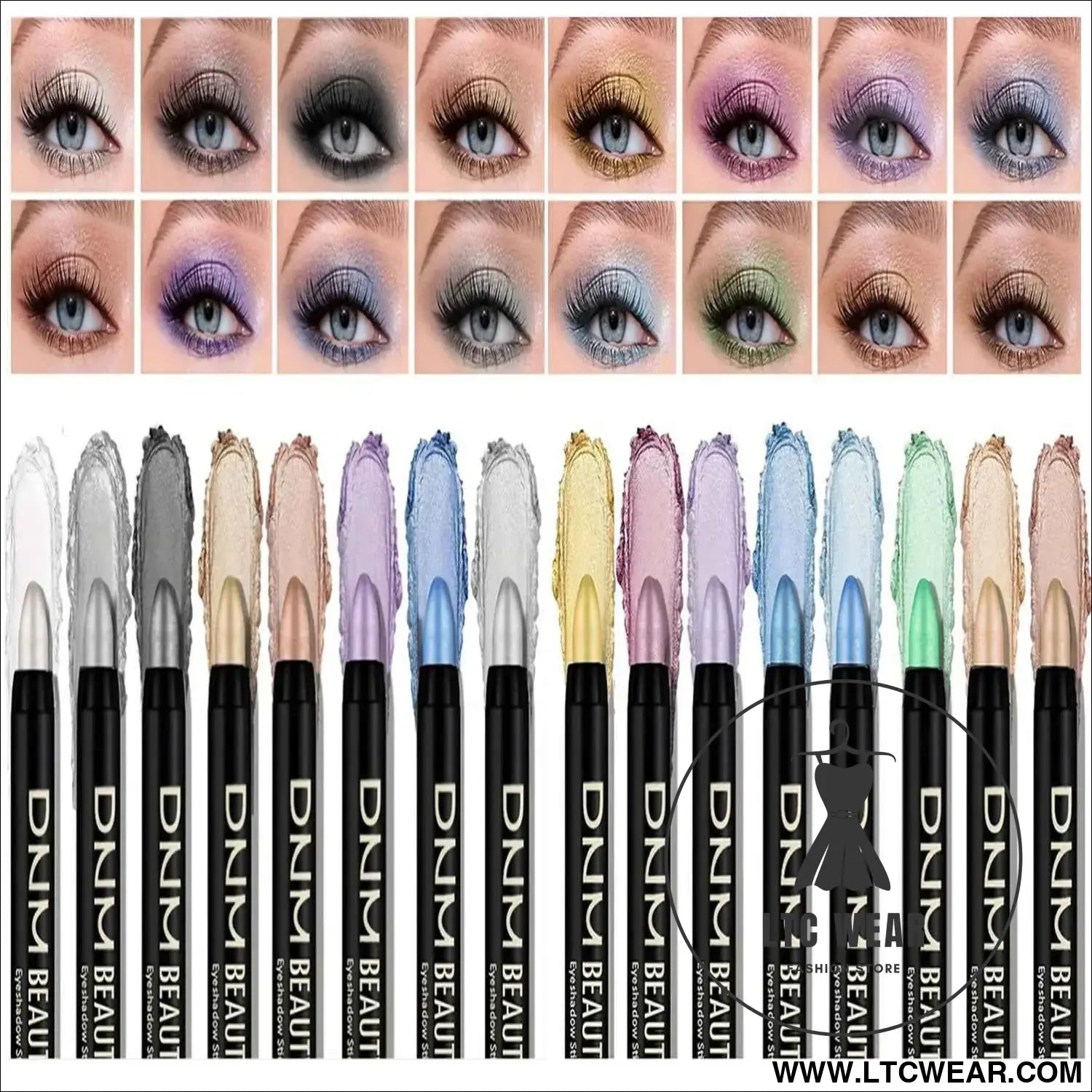 Vibrant Pearlescent Eyeliner: 16 Colors for Stunning Eyes