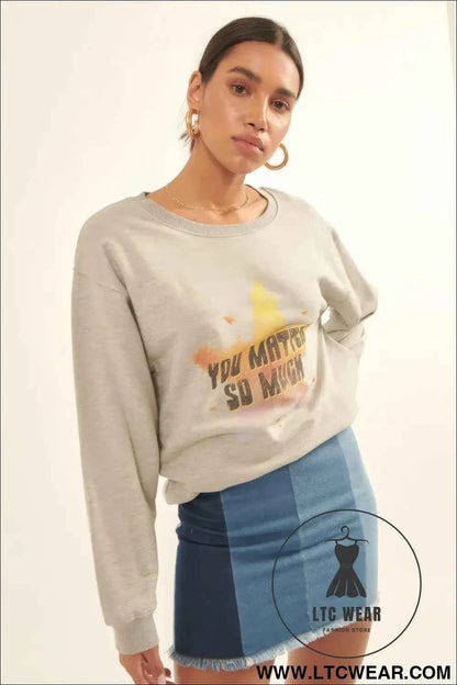 Vintage-style, Multicolor Star French Terry Knit Graphic Sweatshirt