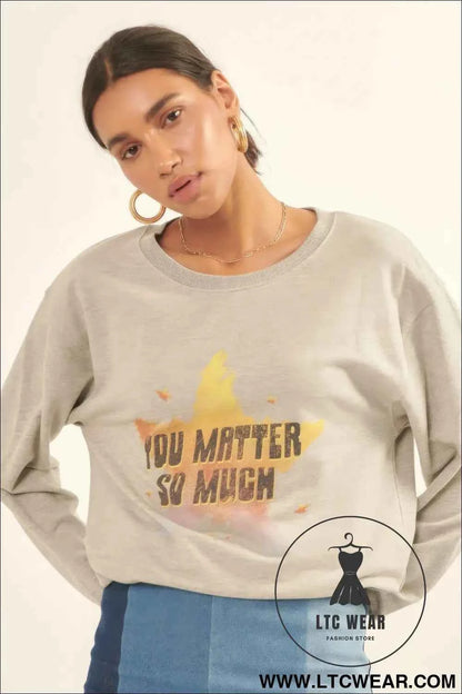 Vintage-style, Multicolor Star French Terry Knit Graphic Sweatshirt