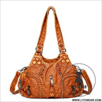 Vintage women’s handbag large capacity single shoulder crossbody bag