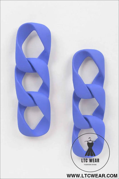 Vivid Color Chain Earring