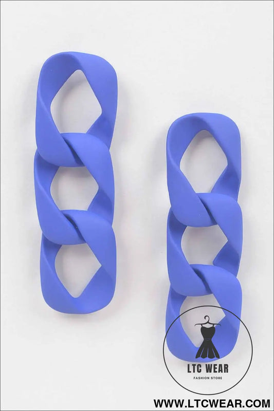 Vivid Color Chain Earring