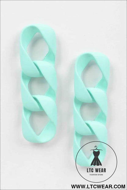 Vivid Color Chain Earring