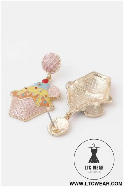 Waffle Sundae Drop Earrings