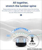 Waist massager lumbar traction inflatable hot compress back cervical stretcher massage air pressure reduce relief pain