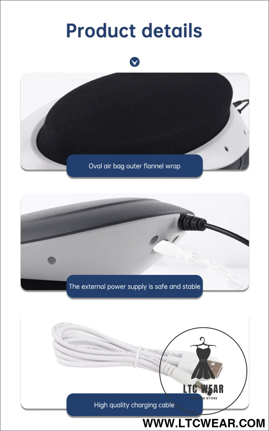 Waist massager lumbar traction inflatable hot compress back cervical stretcher massage air pressure reduce relief pain