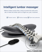 Waist massager lumbar traction inflatable hot compress back cervical stretcher massage air pressure reduce relief pain